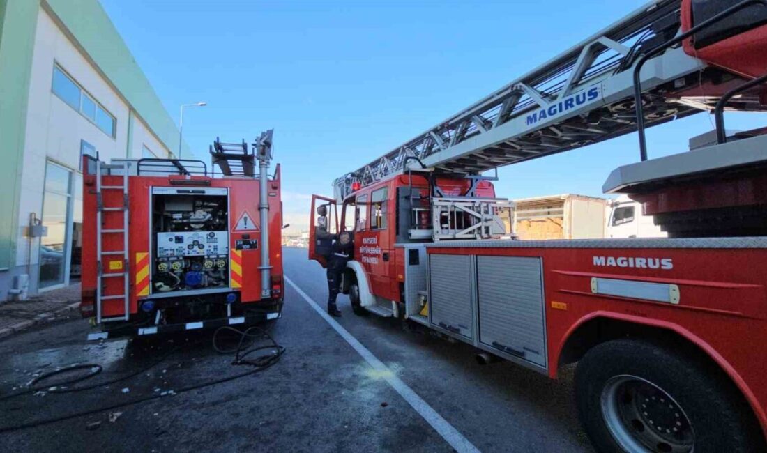 Kayseri’nin Kocasinan ilçesinde bahçe, balkon mobilyası üreten bir atölyede çıkan
