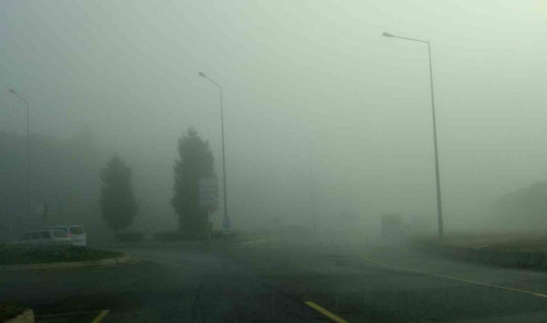 Muğla’nın Menteşe ilçesinde sabah saatlerinde etkili olan yoğun sis, şehir