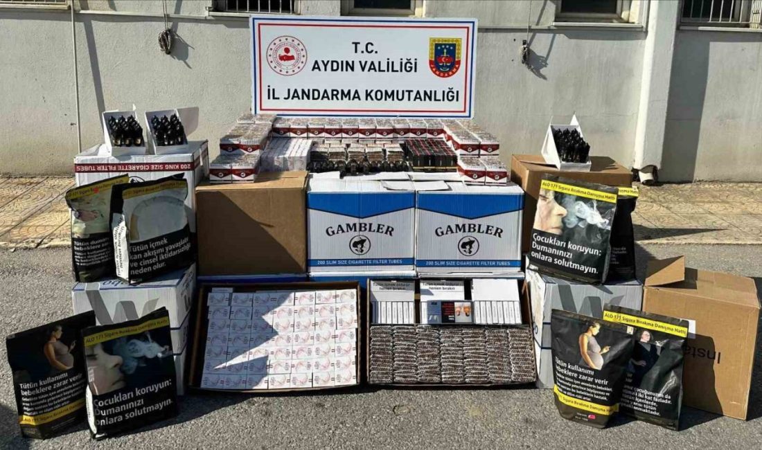 Aydın’ın Efeler ilçesinde kaçak sigara ve tütün satışı yapan şahısların