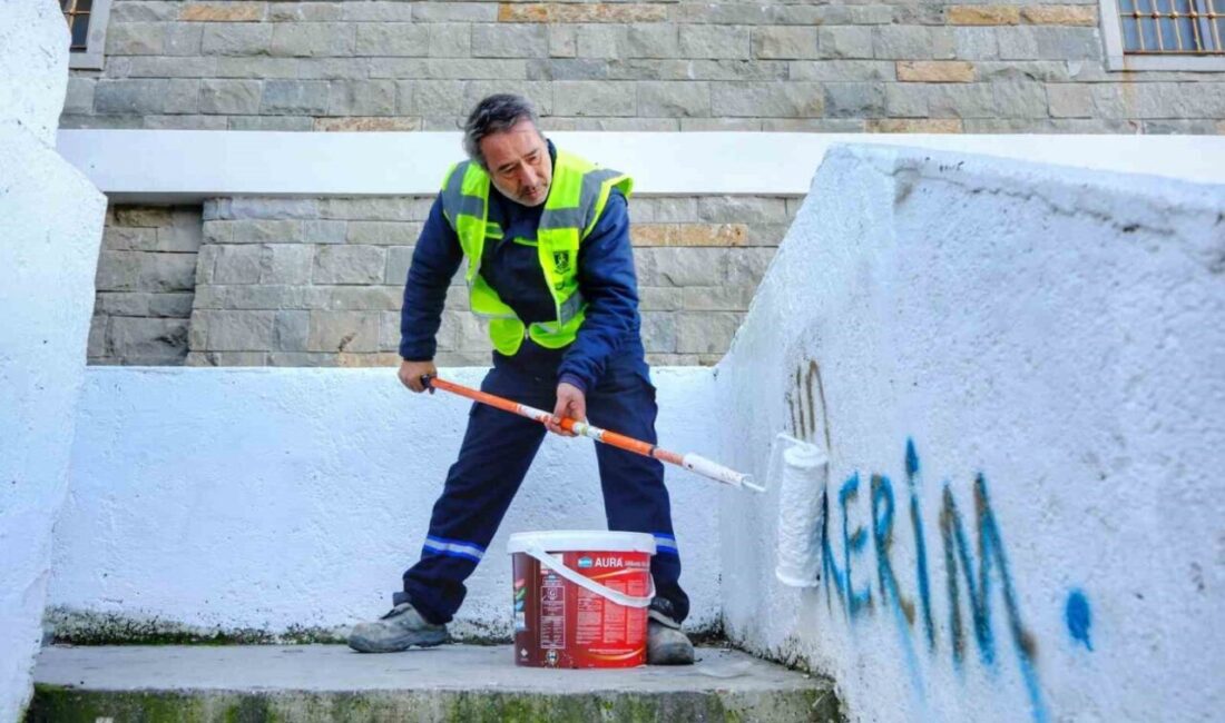Muğla’nın Bodrum ilçesinde görüntü kirliliği oluşturan duvar yazıları ve çizimleri
