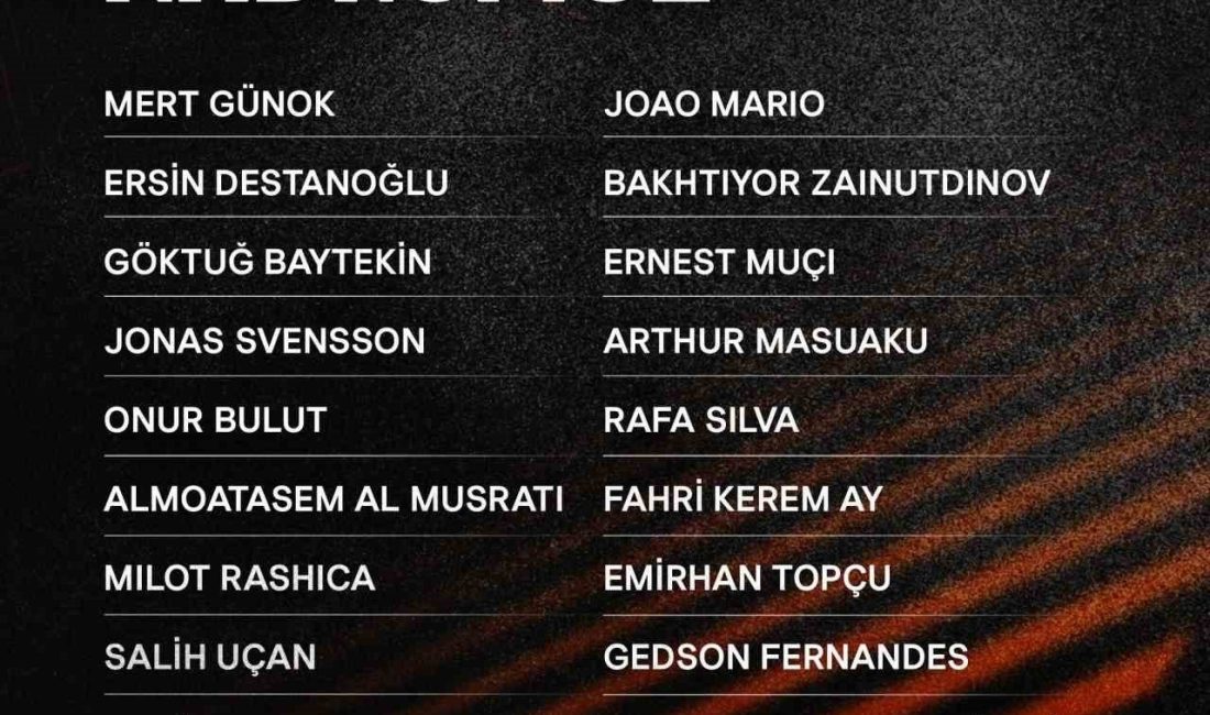 Beşiktaş’ın, UEFA Avrupa Ligi’nde deplasmanda Hollanda ekibi Twente ile oynayacağı