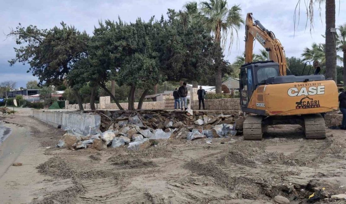 Didim Belediyesi ilçede faaliyet gösteren bir otelin sahil kesimine yaptığı