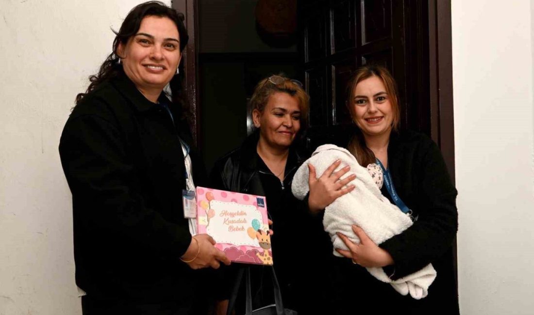 Kuşadası Belediyesi Sosyal Yardım İşleri Müdürlüğü ekipleri tarafından yeni bebek