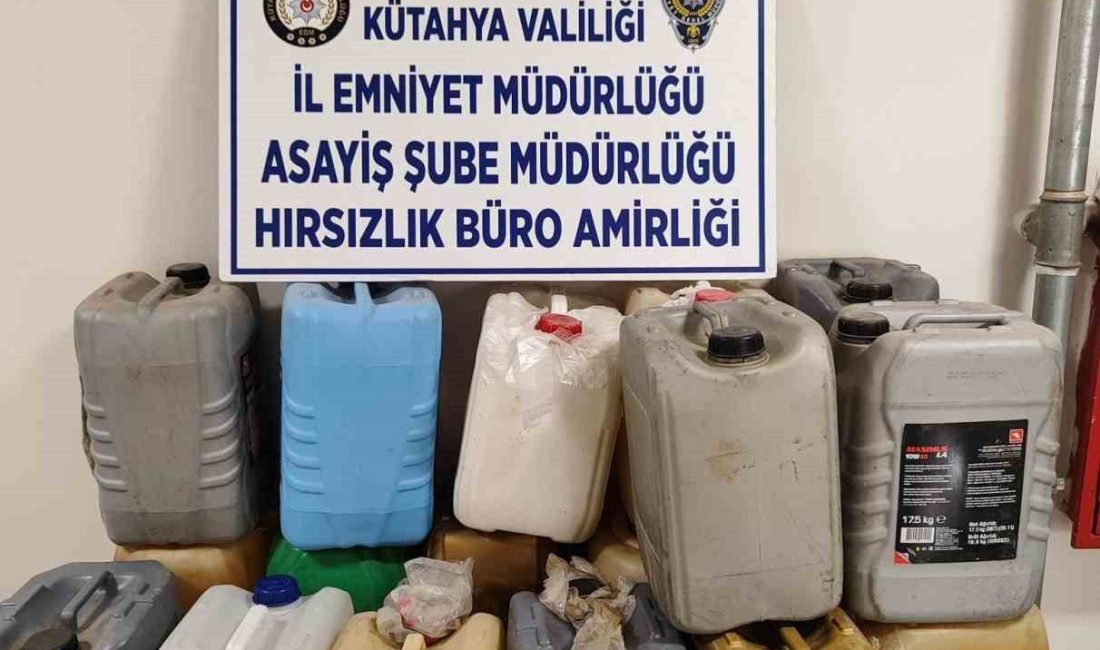 Kütahya’da, çalıştığı kurumdan mazot çaldığı iddia edilen şüpheli, polisin düzenlediği