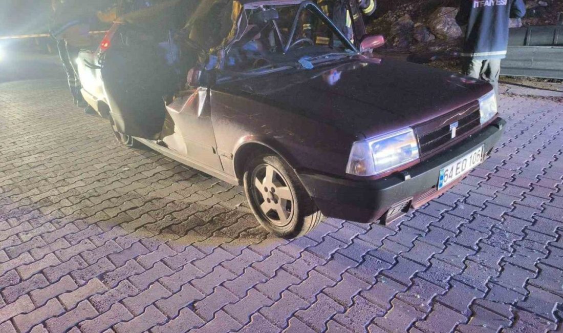 Denizli’nin Güney ilçesinde gece saatlerinde seyir halindeki otomobil virajı alamayarak