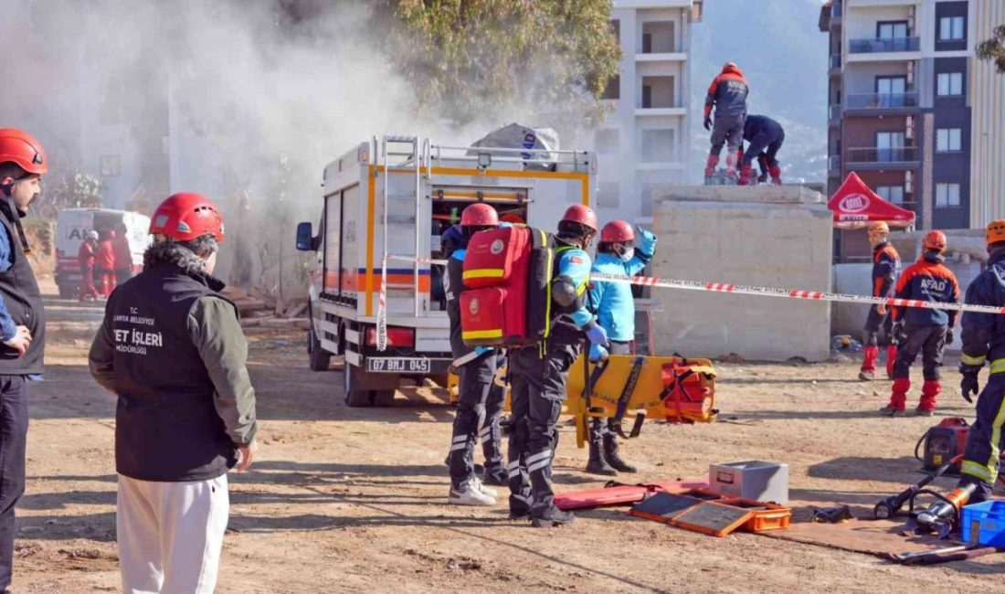 Antalya’nın Alanya Belediyesi ve AFAD koordinasyon ve ev sahipliğinde depreme