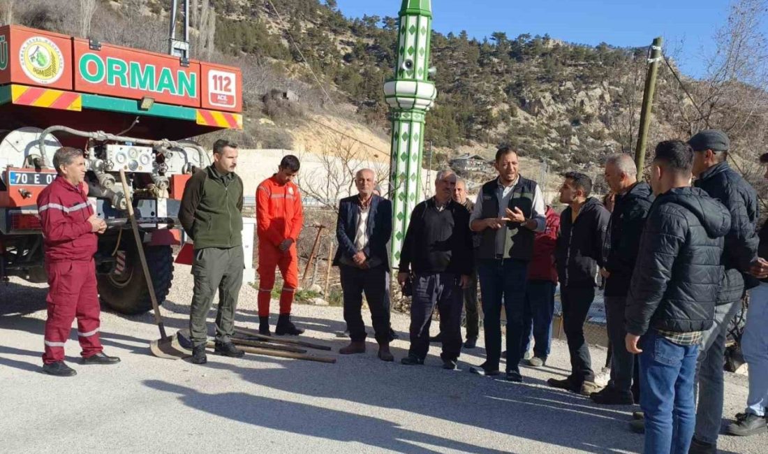 Konya’nın Beyşehir ilçesinde orman yangınları ile mücadele için yürütülen bilgilendirme