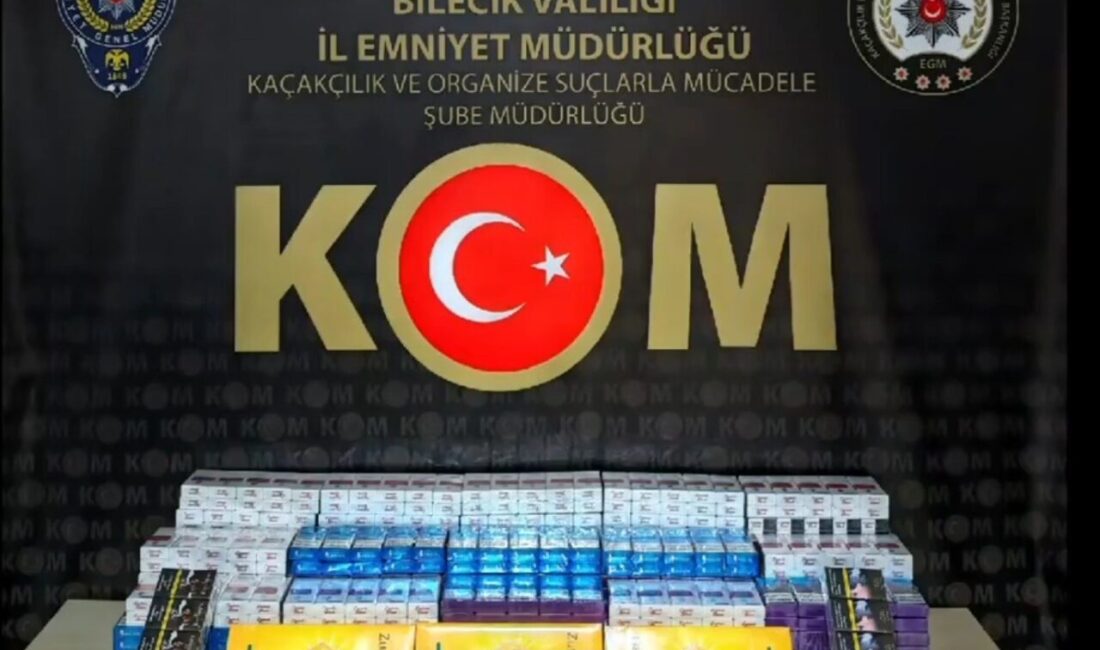 BİLECİK (İHA) – Bilecik’te gerçekleştirilen operasyonda 710 paket gümrük kaçağı
