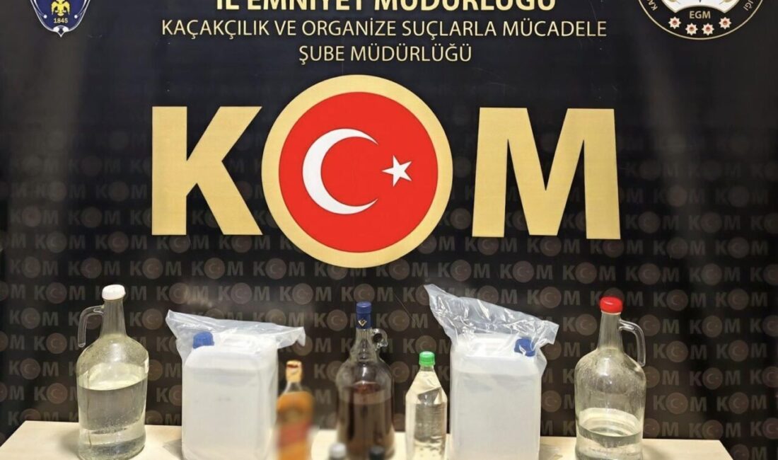 Bilecik’te polis ve jandarma ekipleri tarafından kaçak içki üreten şahsın