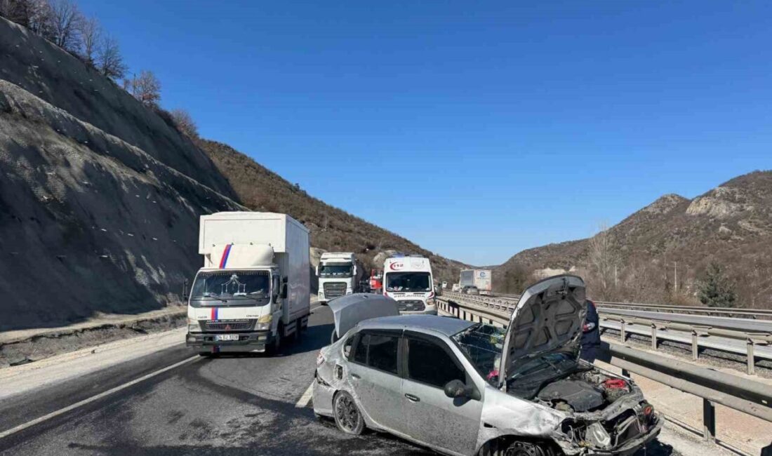 BİLECİK (İHA) – Bilecik’te seyir halindeki otomobilin kontrolden çıkarak bariyerlere