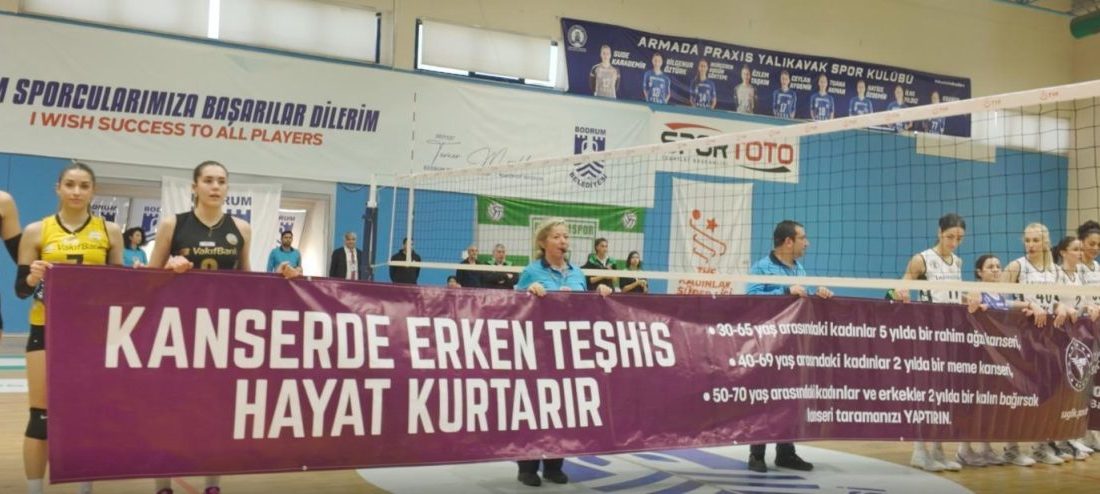 - KFC Kadınlar Voleybol 1. Lig maçında Bodrumspor sahaya "Kanserde