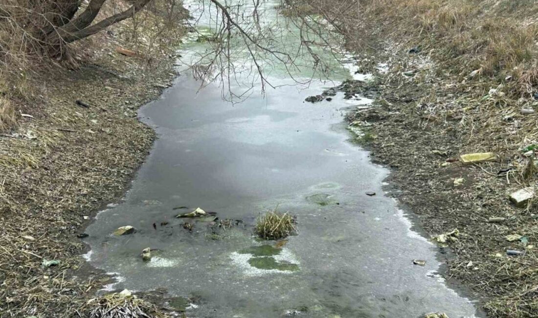 Eskişehir’de üç gündür etkili olan soğuk hava, sulama kanallarını dondurdu.