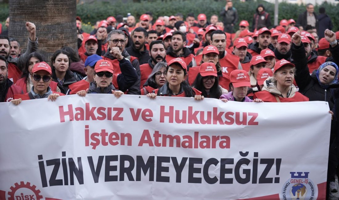İZMİR (AA) – Genel-İş Sendikası İzmir şubeleri, İzmir Büyükşehir Belediyesinde