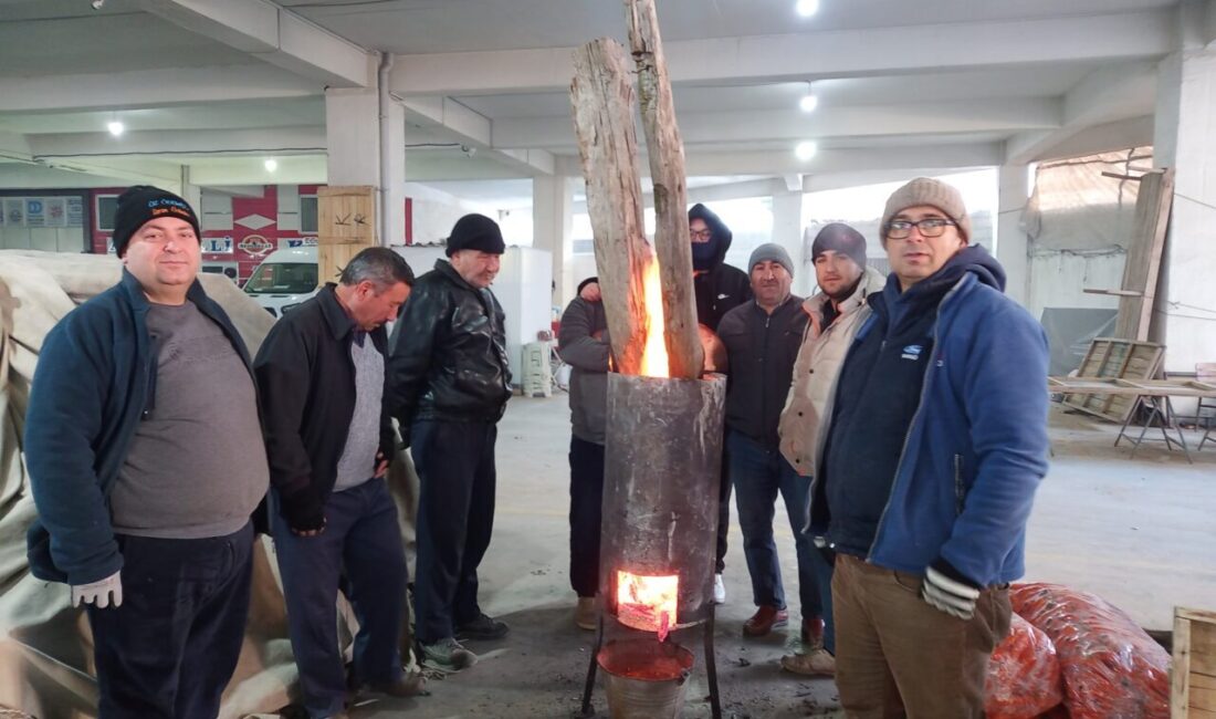 DENİZLİ (AA) – Denizli'nin Kale ilçesinde etkili olan soğuk hava,