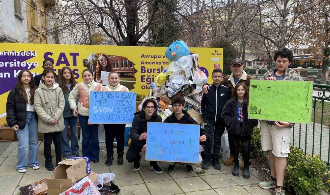 Eskişehir’de bir İngilizce kursundaki öğrenciler kar yağışı olmaması nedeniyle gündelik