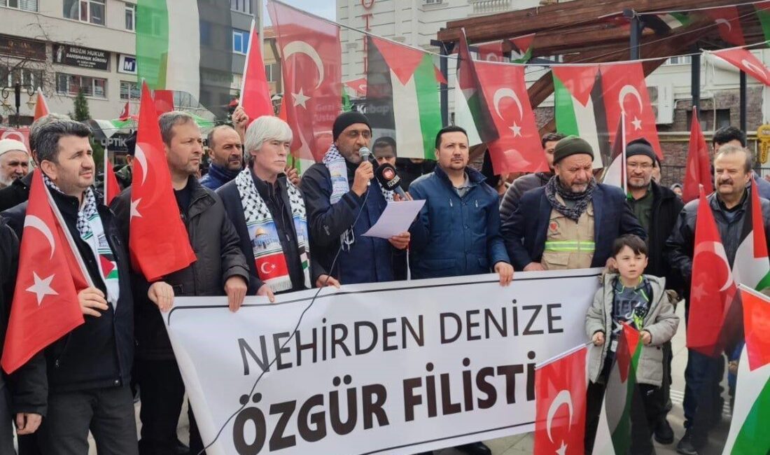 Kütahya’da, ABD ve İsrail’in Gazze’ye yönelik yeni işgal planına karşı