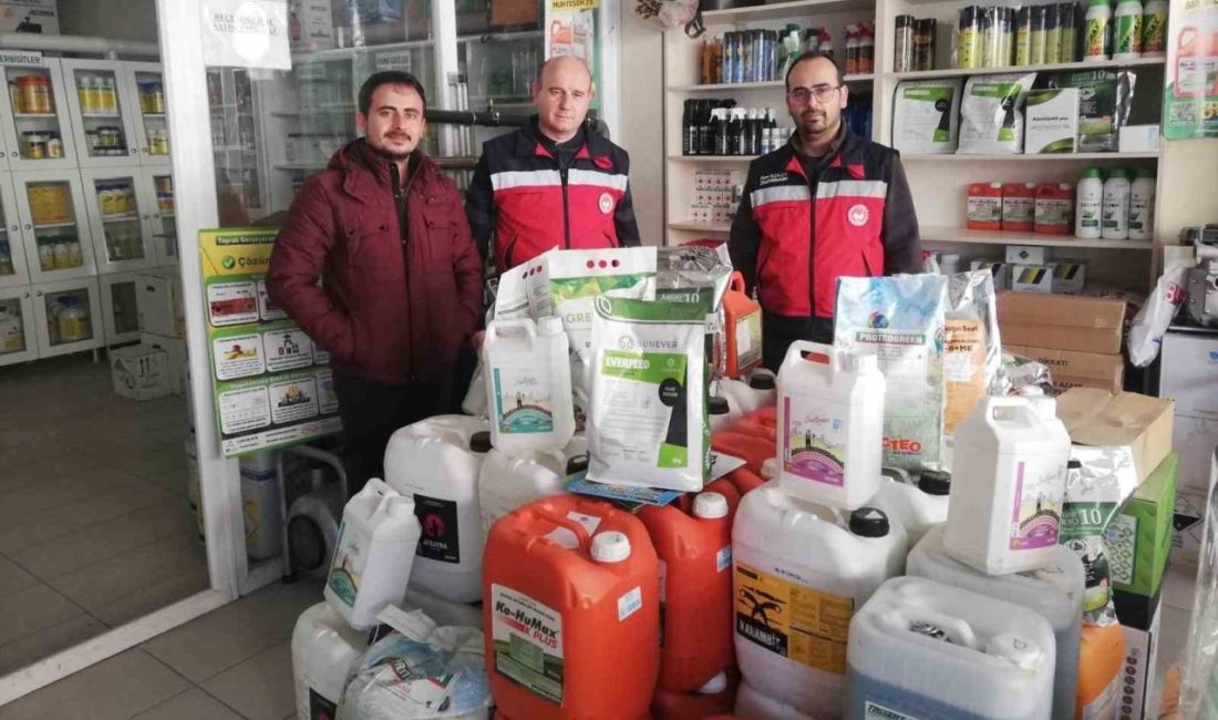 Kütahya İl Tarım ve Orman Müdürlüğünce gübre dağıtıcı bayilerinde, depo