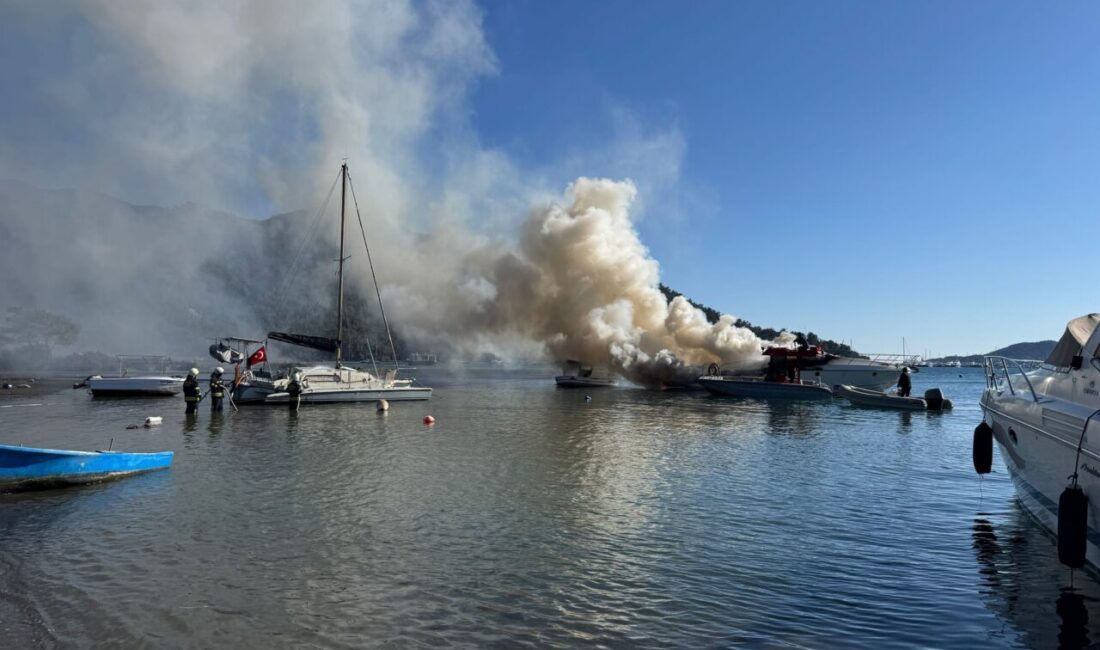 MUĞLA (AA) – Muğla'nın Marmaris ilçesinde 15 metrelik motoryatta çıkan