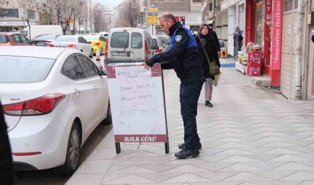 Odunpazarı Belediyesi Zabıta Müdürlüğü ekipleri, vatandaşların kaldırımlarda rahatça yürüyebilmesi için