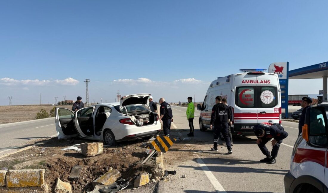 AFYONKARAHİSAR (AA) – Afyonkarahisar'ın İhsaniye ilçesinde otomobilin refüje çarpması sonucu