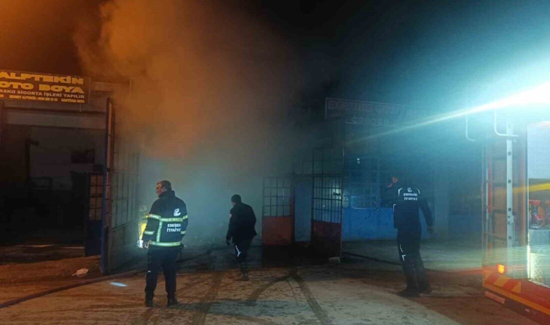 Eskişehir’de sanayide bir işletmede çıkan ve maddi hasarın oluştuğu yangın