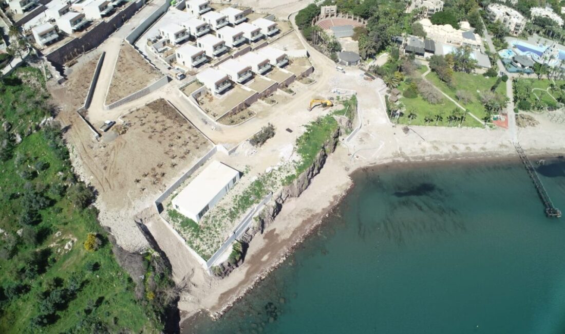 MUĞLA (AA) – Muğla'nın Bodrum ilçesinde, denize dolgu yaptığı öne