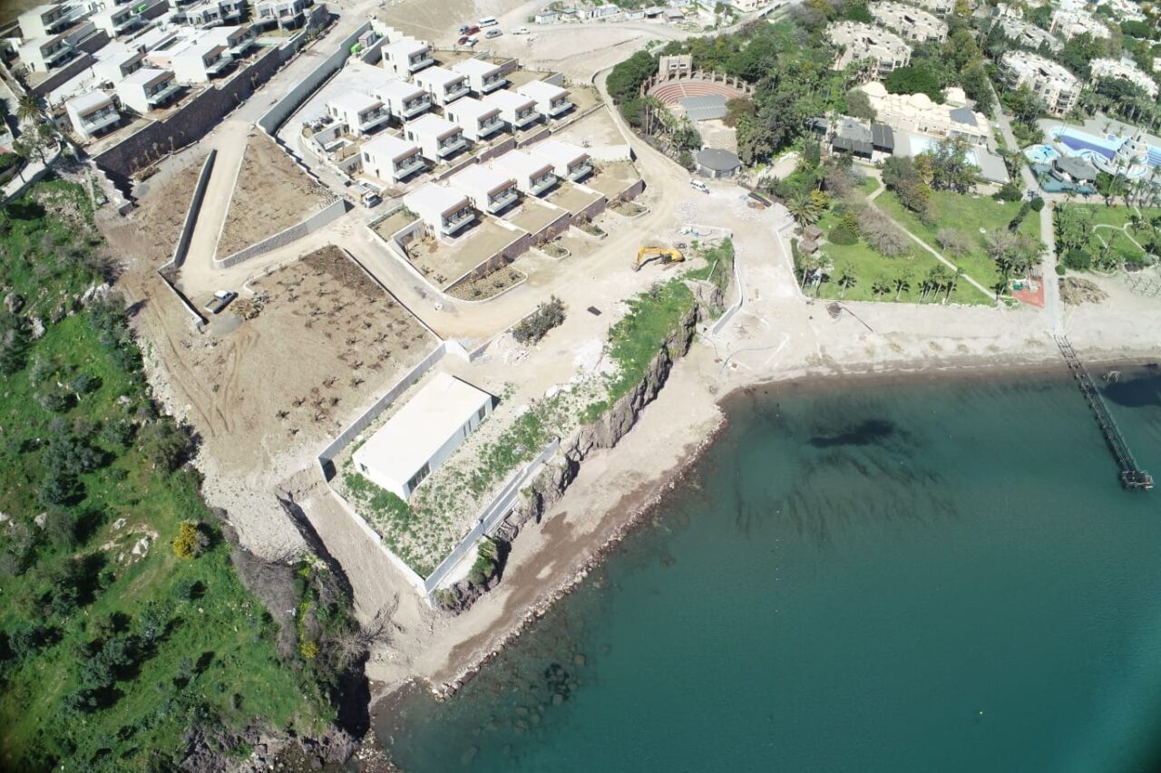 MUĞLA (AA) – Muğla'nın Bodrum ilçesinde, denize dolgu yaptığı öne
