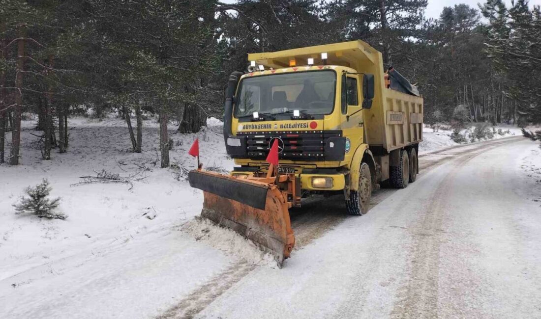 Eskişehir’de kırsal ilçelerde etkili olan kar yağışının ardından Eskişehir Büyükşehir