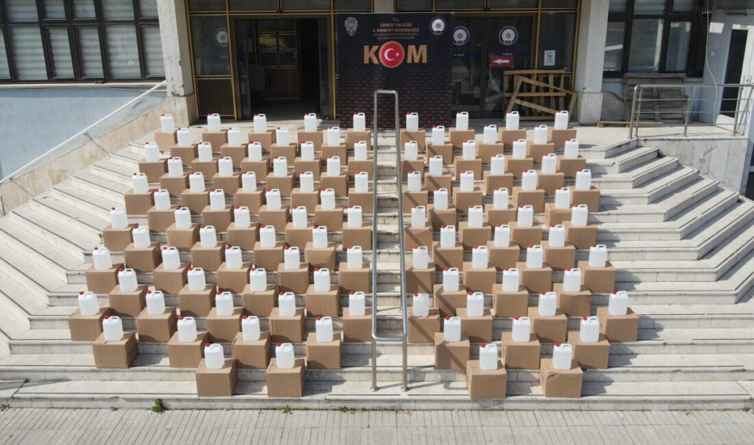 DENİZLİ (AA) – Denizli'de sahte içki operasyonunda 2 ton etil