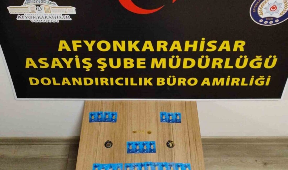 Afyonkarahisar’da 7 kuyumcuyu sahte altınla dolandıran 2 kişi, polisin başarılı