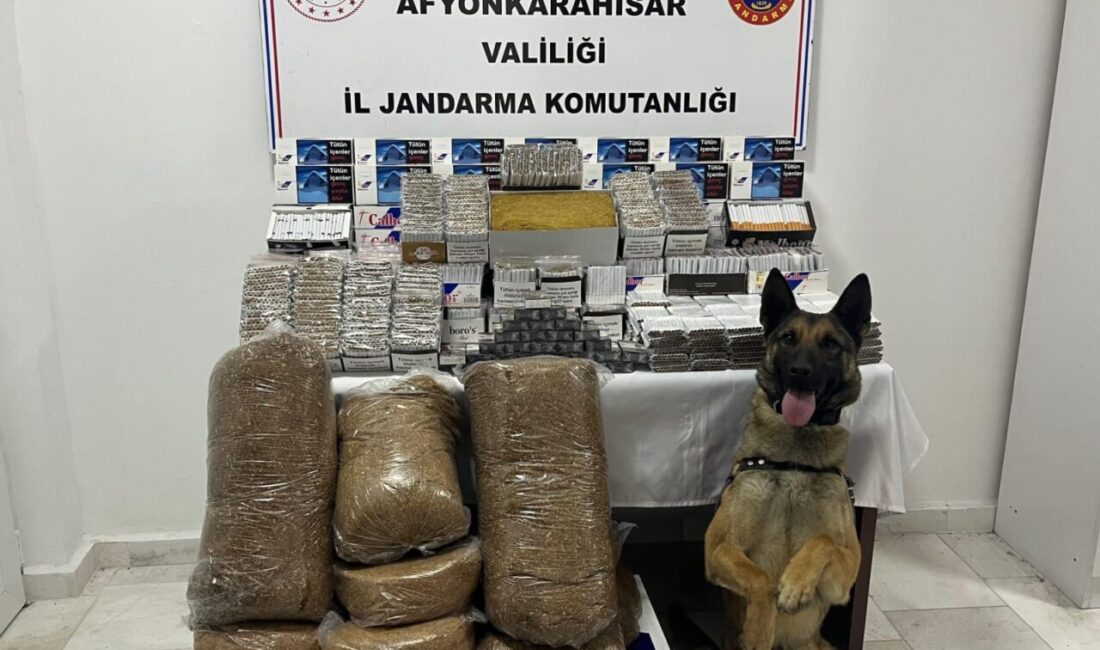 AFYONKARAHİSAR (AA) – Afyonkarahisar'da 15 bin 940 içi tütün doldurulmuş