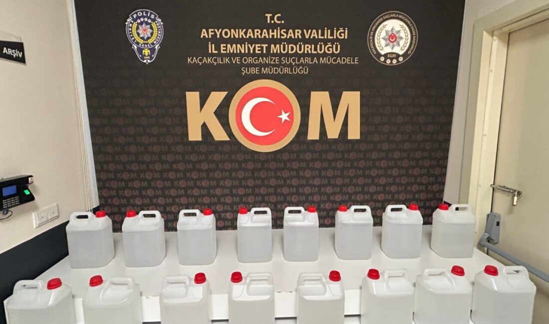 AFYONKARAHİSAR (AA) – Afyonkarahisar'ın Sinanpaşa ilçesinde iş yerinde 80 litre