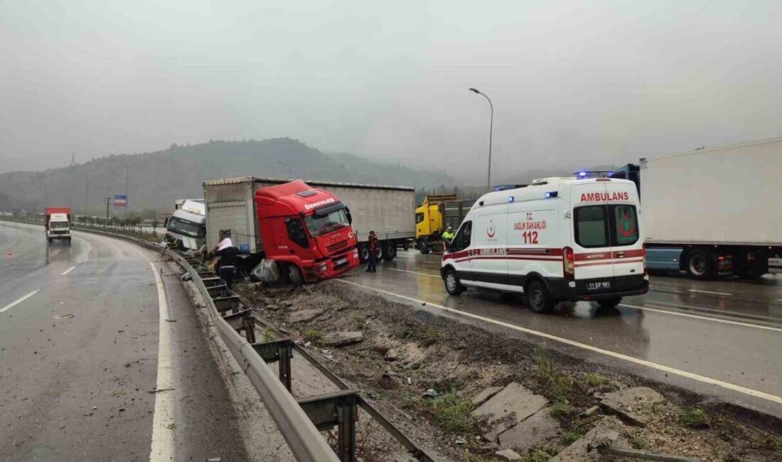 Bilecik’te iki tırın çarpışması sonucu meydana gelen trafik kazasında 1