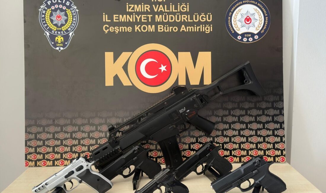 İZMİR (AA) – İzmir'in Çeşme ilçesinde suç örgütüne yönelik operasyonda