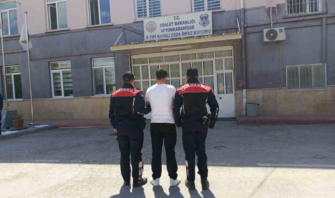 Afyonkarahisar İl Jandarma Komutanlığı tarafından yapılan operasyonla, hakkında 8 yıl