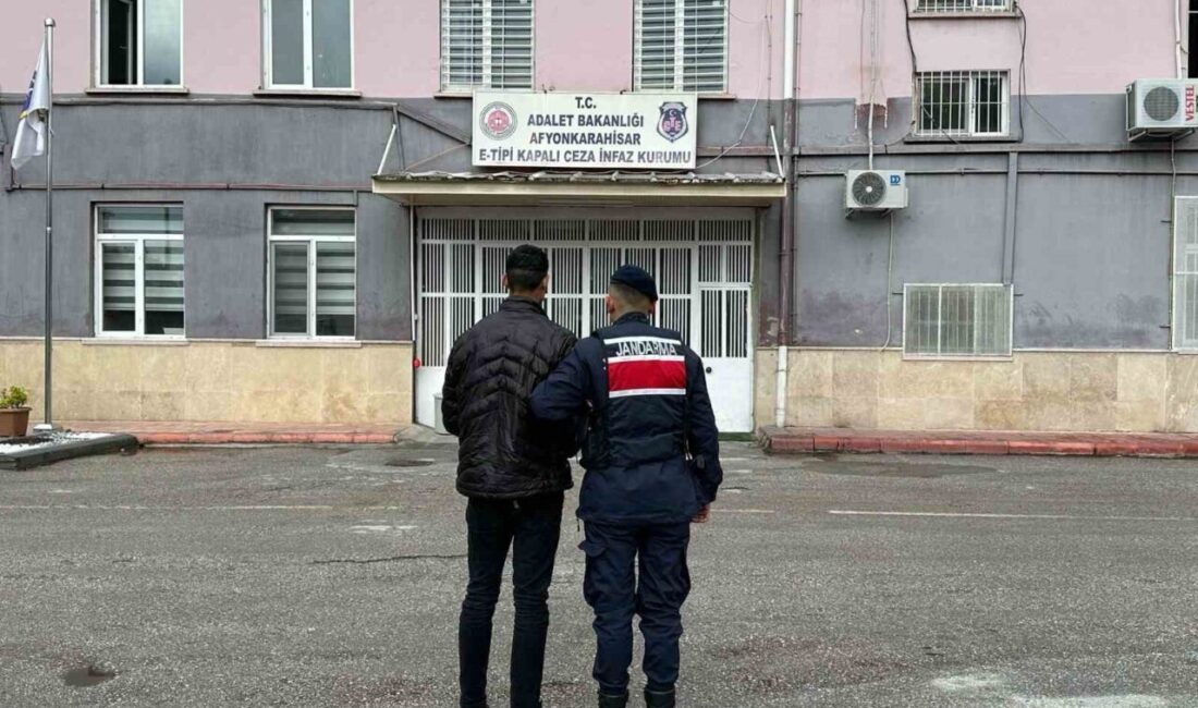 Afyonkarahisar’da’da 7 yıl 9 ay hapis cezası ile aranan bir