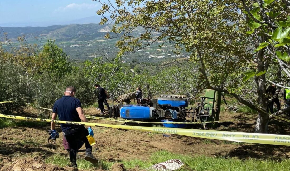 İZMİR (AA) – İzmir'in Tire ilçesinde traktörün devrilmesi sonucu sürücü