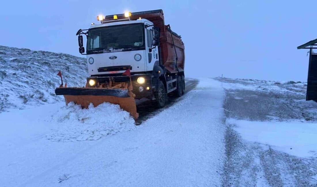 Eskişehir’in Sivrihisar ve Seyitgazi ilçelerinde etkili olan kar yağışı sonrası,