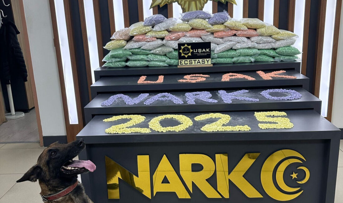 UŞAK (AA) – Uşak'ta bir otomobilde 300 bin uyuşturucu hap