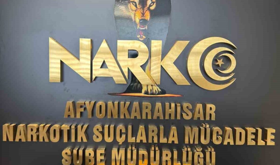 Afyonkarahisar polis yaptığı operasyonda 9 adet uyuşturucu madde ele geçirirken