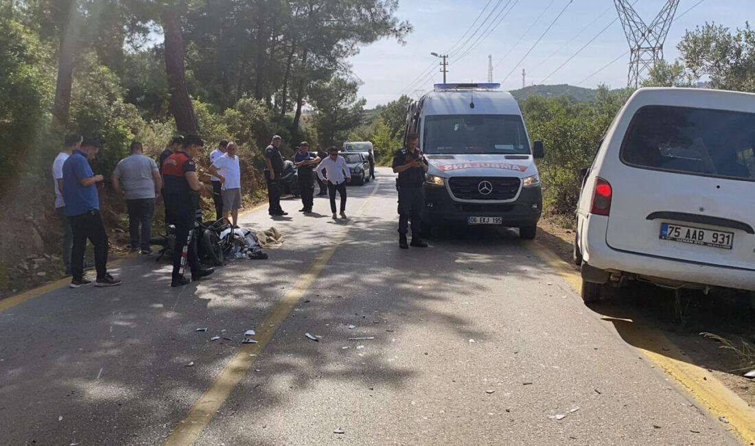 MUĞLA (AA) – Muğla'nın Bodrum ilçesinde kamyonet ile motosikletin çarpışması