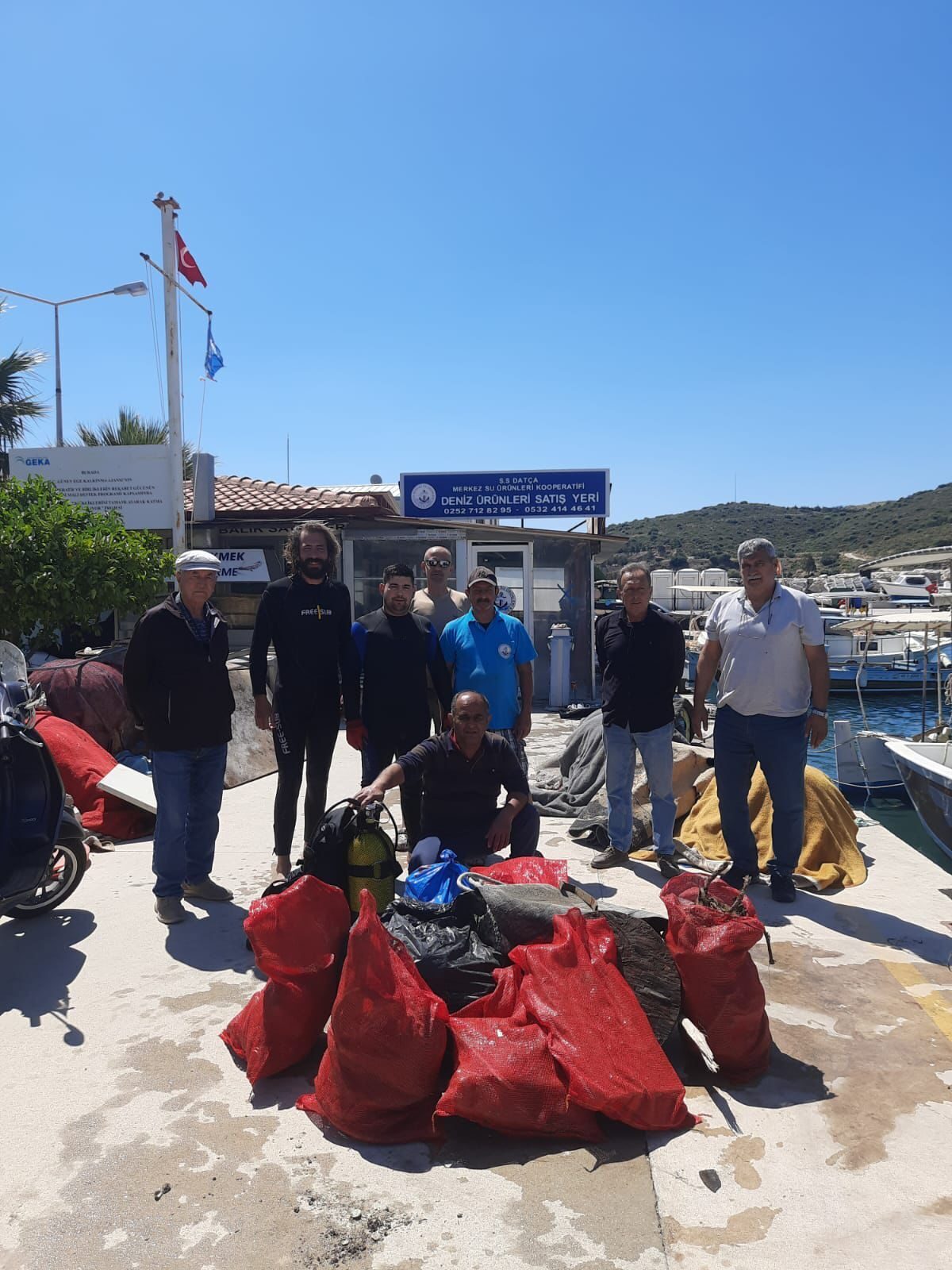 MUĞLA (AA) – Muğla'nın Datça ilçesinde deniz dibinden yaklaşık 2