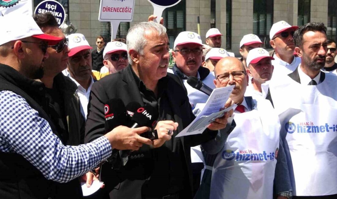 Hak-İş Konfederasyonu’na bağlı Hizmet-İş Sendikası Genel Başkan Vekili Halil Özdemir,
