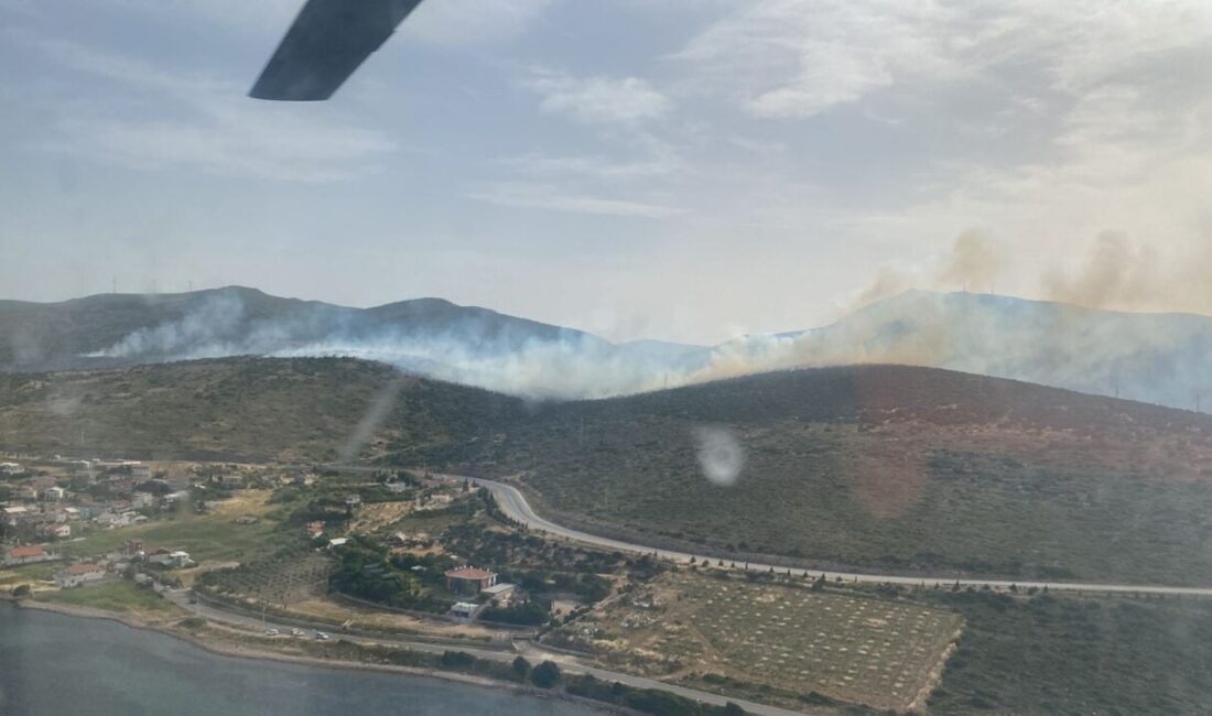 İZMİR (AA) – İzmir'in Urla ilçesinde makilik alanda çıkan yangına