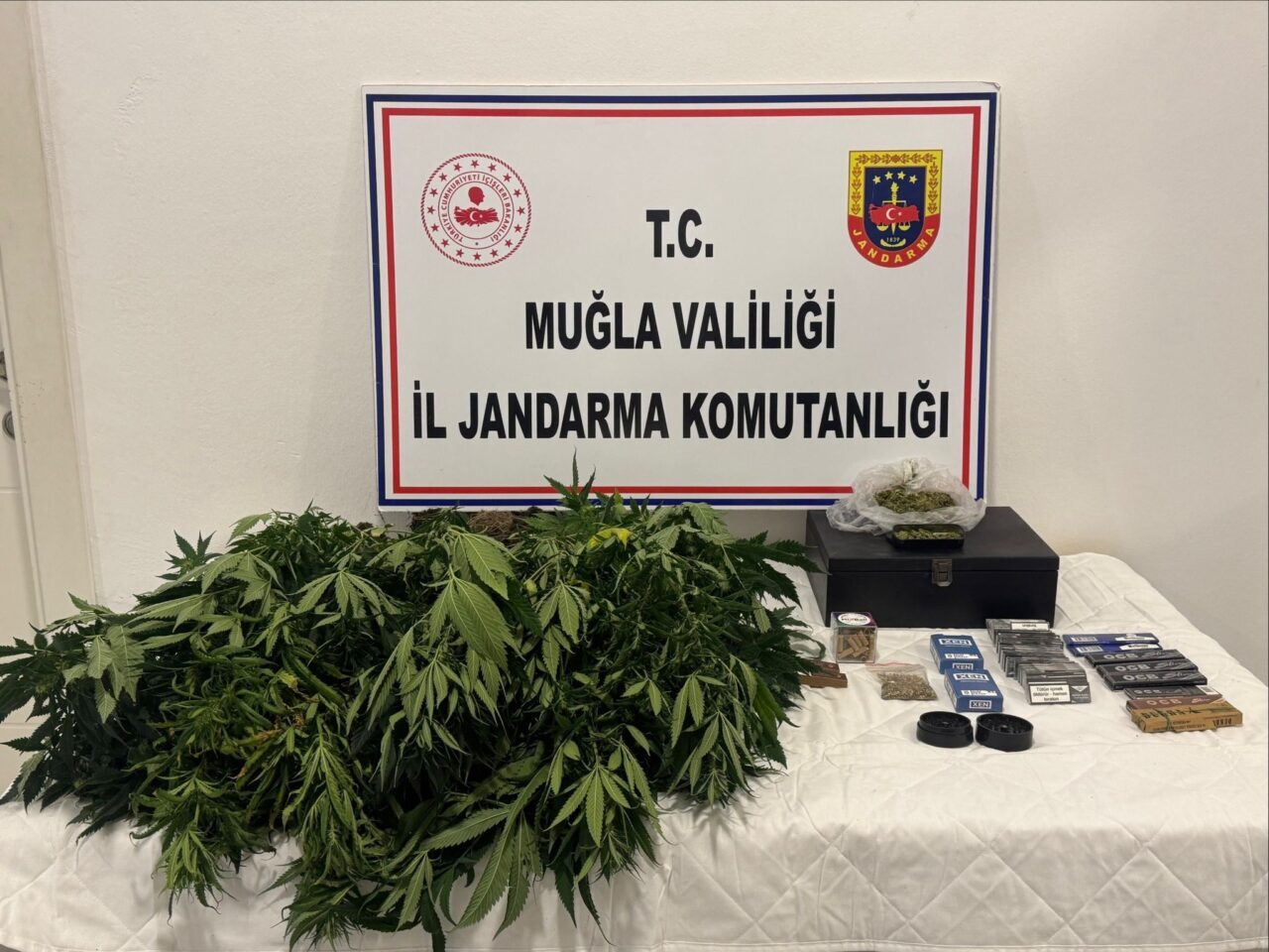 MUĞLA (AA) – Muğla'nın Datça ilçesinde düzenlenen operasyonda, evde uyuşturucu