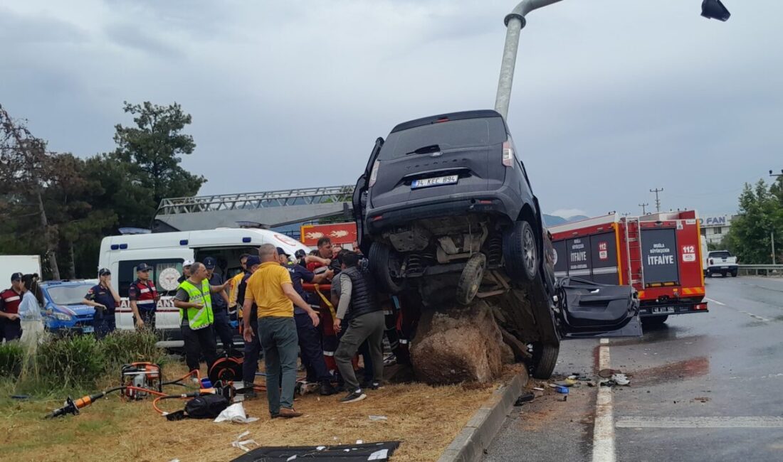 MUĞLA (AA) – Muğla'nın Menteşe ilçesinde kamyonetin trafik levhası direğine