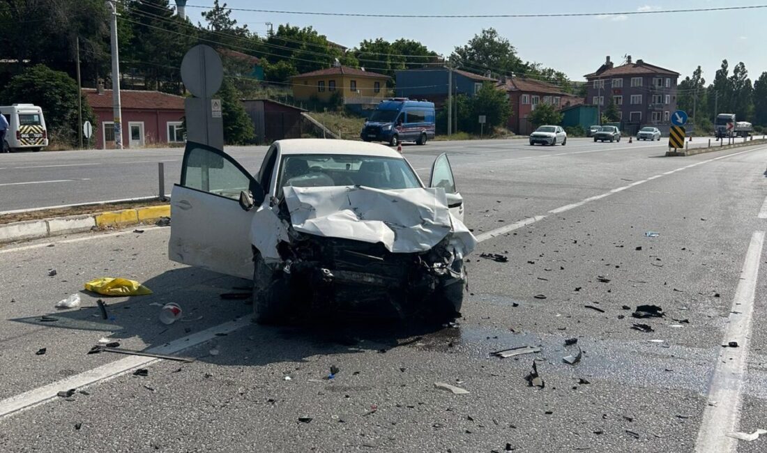 AFYONKARAHİSAR (AA) – Afyonkarahisar'ın Çay ilçesinde iki otomobilin çarpışması sonucu