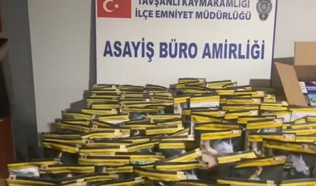 Kütahya’da kaçak tütünle mücadele kapsamında gerçekleştirilen operasyonda, çok sayıda kaçak