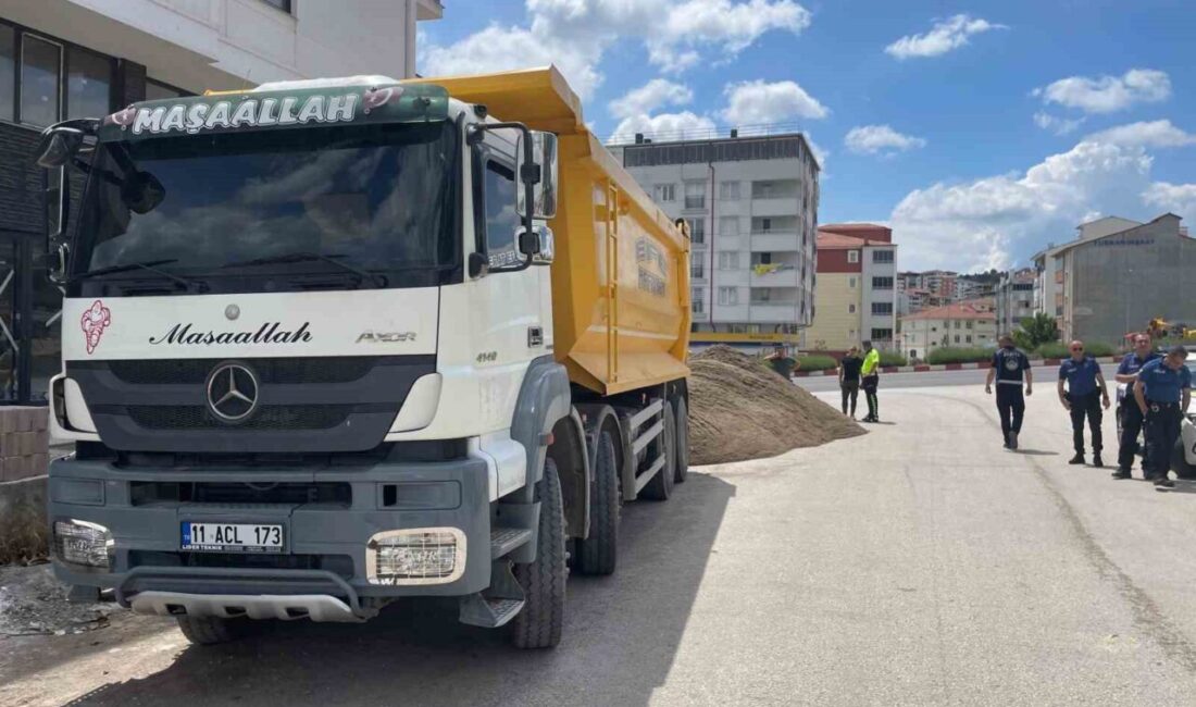 Bilecik’te trafik polislerinin şüphe üzerine durdurduğu hafriyat kamyonu sürücüsü, kantara