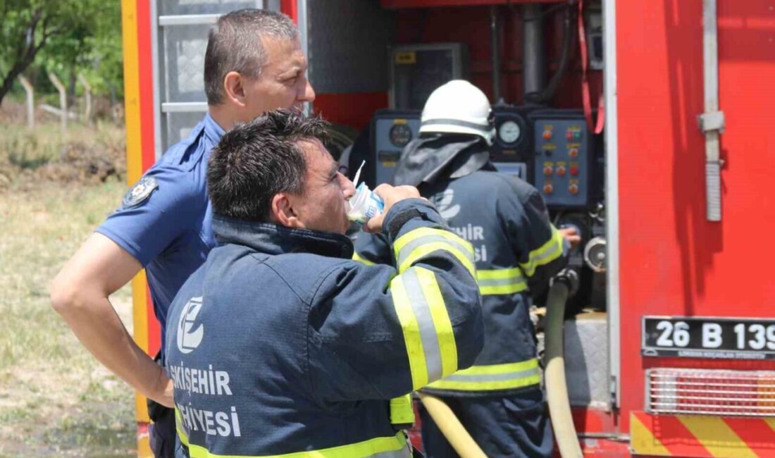 Eskişehir’de bir süt ve süt ürünleri üretimi yapan fabrikanın bahçesindeki